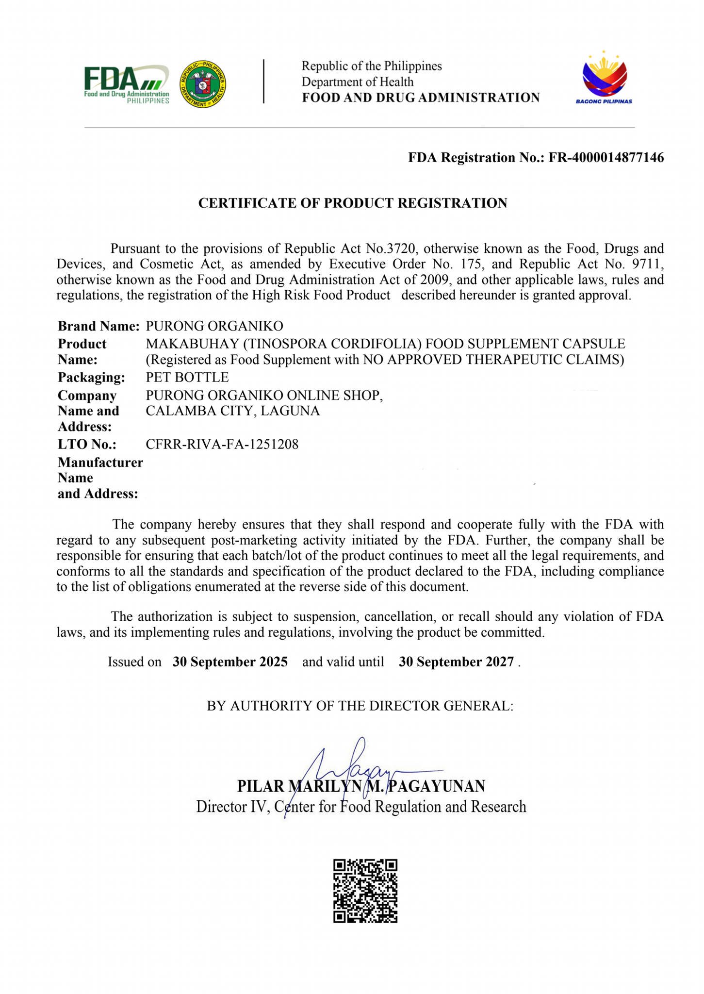 MAKABUHAY HERBAL CAPSULE (100 Capsules 500mg) ALL NATURALS AND ORGANIC / FDA APPROVED / BY PURONG ORGANIKO HERBAL PRODUCTS